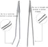 2 Pcs Feeding Tongs - Aquarium Tweezers Stainless Steel Straight and Curved Tweezers Set for Aquascaping Tools