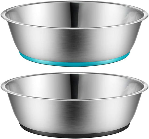 PEGGY11 Lightweight Stainless Steel Cat Bowls, 1.8 Cup, 2 Pack