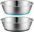 PEGGY11 Lightweight Stainless Steel Cat Bowls, 1.8 Cup, 2 Pack