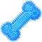 Dog Squeaky Bone Chew Toy for Aggressive Chewers, Durable Rubber Bone Toy for Teeth Cleaning, Blue Small