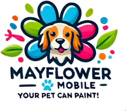 MayflowerMobile 8"x10" Your Pet Can Paint - Dog and Cat Paint Kit on Stretched Canvas - Abstract Art - Unique & Fun