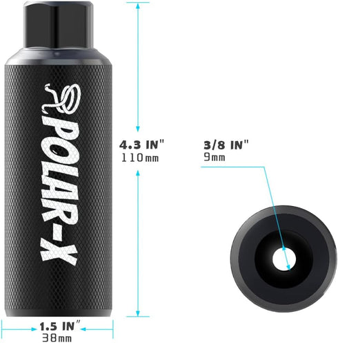 Volo Polar-X Bike Pegs, 3/8 Inch BMX Accessories, 1 Pair Solid Axles for Street Stunt Cycling
