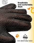 PAIR of Low-Cost Pet Grooming Gloves, Ideal for Grooming, Deshedding, Bathing & Massaging Dogs & Cats, Blue