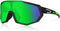 Queshark Cycling Glasses - Sports Sunglasses for Men Women, 1 Polarized 2 HD Lens