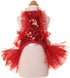 Fashion Sweet Puppy Dog Blingbling Princess Skirt, Pet Dog Lace Cake Camisole Tutu Dress, Red Small
