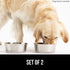 Gorilla Grip Stainless Steel Dog Bowl Set of 2, Heavy Duty Feeding Dishes, Holds 6 Cups (48 fl oz), Lt Pink