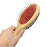 Combo Pin & Bristle Grooming Brush for Dogs & Pets with Durable Handle