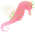 Red Aquarium Decor Luminous Artificial Soft Seahorse, Exquisite Fish Tank Ornament, Fixed by Invisible Line and Sucker