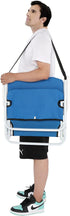 Pinikuyiro 220lbs Folding Beach Chair, Lightweight Beach Chair with Shoulder Straps, High Back Beach Chairs with Hard
