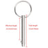 Quick Release Pin Bimini Top Pin, 0.25 Inch Diameter, 3 Inch Total Length, 4 PCS Full 316 Stainless Steel