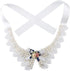 Pet Pearl Necklace, Teddy Adjustable Bow Tie with Pearl, Dogs Neck Collar for Wedding Party