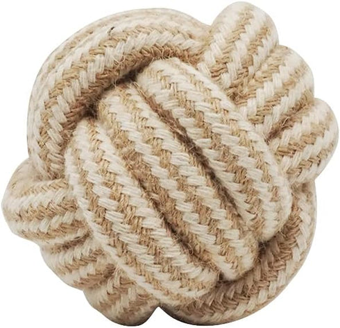 Puppy Tug Toys Set of 4, Natural Cotton Rope Dog Chew Toys, Interactive Knots for Small Medium Dogs
