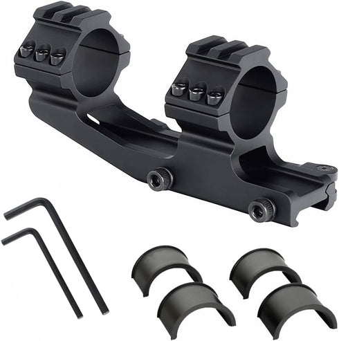 ohhunt Scope Mount 30mm 1 inch QD Quick Release Picatinny, 1.42 inch Center High, Black