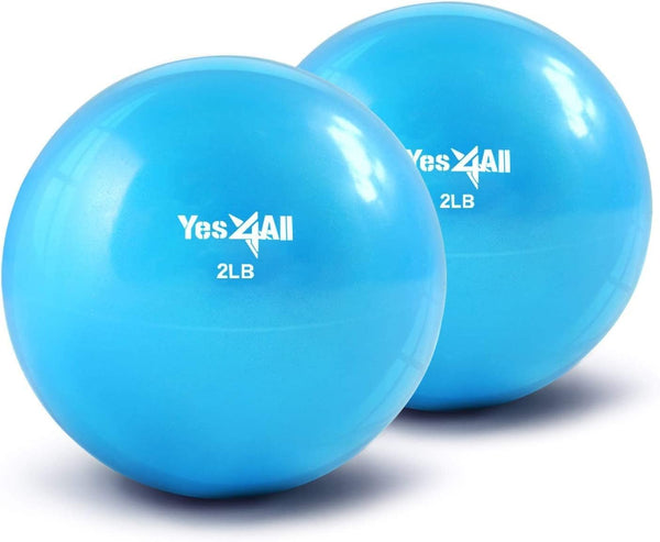 Yes4All Toning Ball, Soft Medicine Balls for Exercise, Perfect for Balance, Flexibility, 2-10lbs