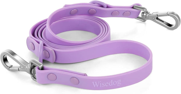 Waterproof Dog Leash for Medium Large Dogs, Standard with 2 Hooks, Adjustable Lengths for Safety, Durable Odor Proof