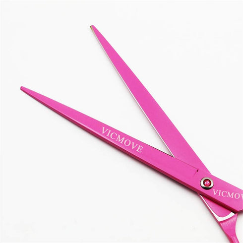9" (9 Inch, Professional Pet Dog Grooming Scissors Suit Cutting&Straight&Curved Shears Kit Pink)