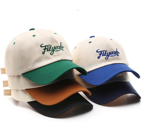 Women's Men's Letter Front Embroidered Baseball Cap Sun Hat for Outdoor Sports