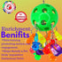 Bonka Bird Toys 1938 Paci Pull Colorful Acrylic Pacifier Ring for Parrots, Parrotlets, Budgies, Quakers