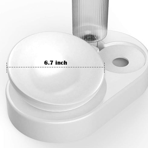 Raised Cat Bowls with Automatic Water Dispenser, Elevated Adjustable Tilted Pet Food Water Feeder for Cats and Dogs