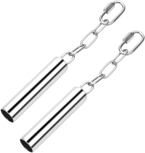 Stainless Steel Bell Toy for Bird Cage - Hanging Bite Toy for Parrot, Parakeet, Budgie, Cockatiel (2 PCS-S)