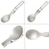 GADIEMKENSD Ultralight Outdoor Titanium Folding Spoon, Healthy Camping Scoop, 18g