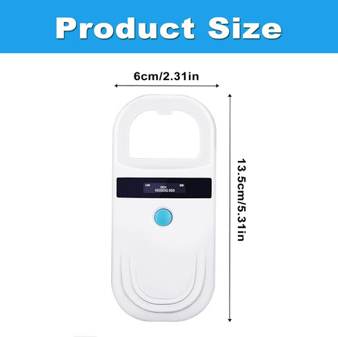 128 11784/11785 ID64 Animal Chip ID Scanner, Pet Microchip Scanner with Data Storage and USB Connectivity, ISO FDX B