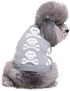 Skull Dog Sweater, Holiday Halloween Christmas Pet Clothes, Soft Comfortable, Grey