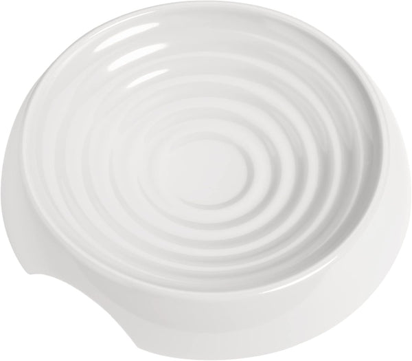 CatGuru Whisker Friendly Cat Bowls, Non Slip Pet Feeding Bowls for Indoor Cats, Shallow Kitten Dish (Marshmallow)