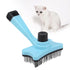 GLOGLOW Pet Grooming Brush, Self Cleaning Slicker Brush for Dogs Cats, Gently Removes Loose Undercoat (Blue)