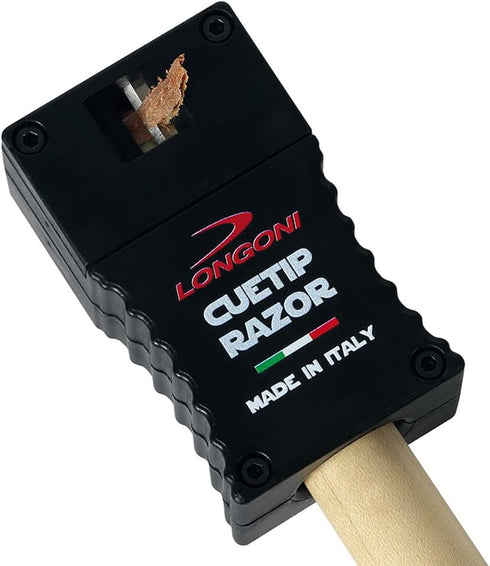 Longoni Trimmer Billiard Pool Cue Tip Razor Edger Shaper Scuffer