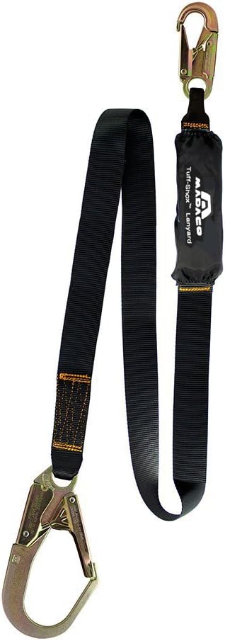 Madaco Heavy Duty Roof Construction Fall Protection Pack - 6FT Snap Rebar Hook Lanyard, ANSI OSHA L-613-06