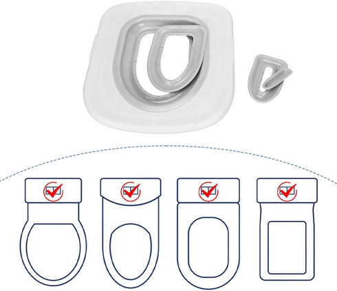Cat Toilet Training Kit Litter Box Alternative with Tray, Reusable Potty Seat Adapter for Cats & Kittens, Hygienic