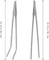 2 Pcs Feeding Tongs - Aquarium Tweezers Stainless Steel Straight and Curved Tweezers Set for Aquascaping Tools