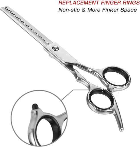 Chibuy Dog Grooming Scissors - 4CR Stainless Steel Thinning Shears for Dogs and Cats, 6.7" Heavy-duty