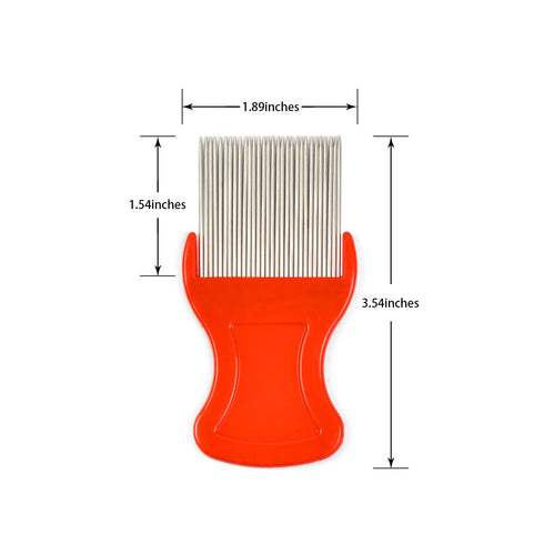 4 Pcs Lice Comb Nit Comb Pet Hair Grooming Comb Removal Dandruff Comb with Metal Teeth