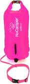 NuCamper Swim Buoy for Open Water Swimmers - Waterproof Dry Bag with Adjustable Waist Belt, Large Capacity 28L