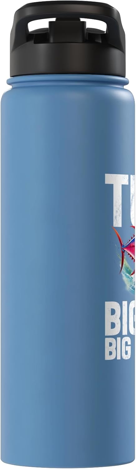 Tuna Fishing Gear Tuna Big Fish Big Passion Tuna Fishing Stainless Steel Insulated Water Bottle