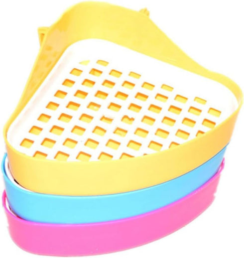 HANABASS Triangle Potty Trainer for Small Pets Space Saving Design for Guinea