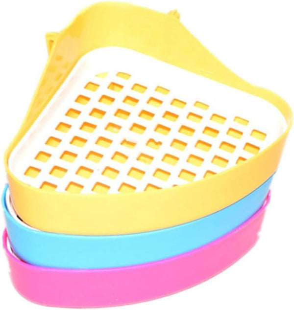 HANABASS Triangle Potty Trainer for Small Pets Space Saving Design for Guinea