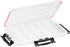 Plano Waterproof 3700 Stowaway Tackle Box - Durable with Adjustable Dividers, Clear/Red