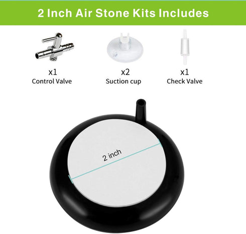 hygger Aquarium Air Stone, Ultra Silent Deep Dissolving Oxygen Diffuser Kit for Fish Tank and Hydroponic