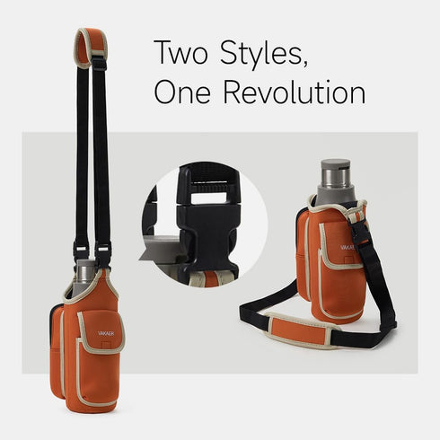 Strap,10 VAKAER Magnetic Gym Bag, Water Bottle Carrier Holder with Phone Pocket & Adjustable Ultra-Strong Magnets Stick