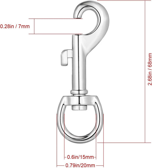 Swivel Snap Hooks Dog Leash Clips Dog Leash Clasp Dog Leash Snaps Hooks Cat Leash Clip Pet Buckle Trigger Clip Strap Clip 16pcs