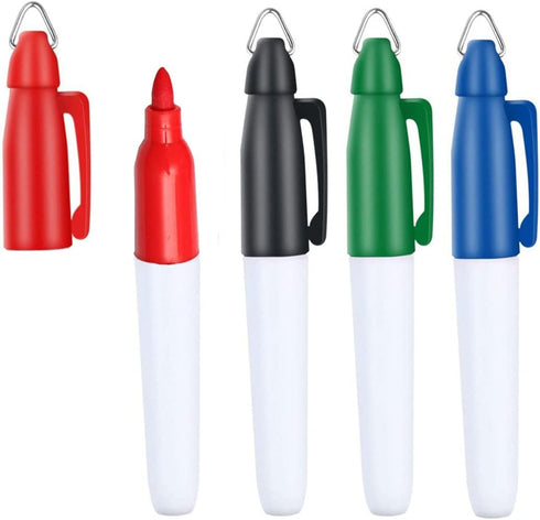 Golf Ball Markers, Bullet Tip Permanent Marking Pen for Golf Ball Alignment and Identification Tool, 4 Pack