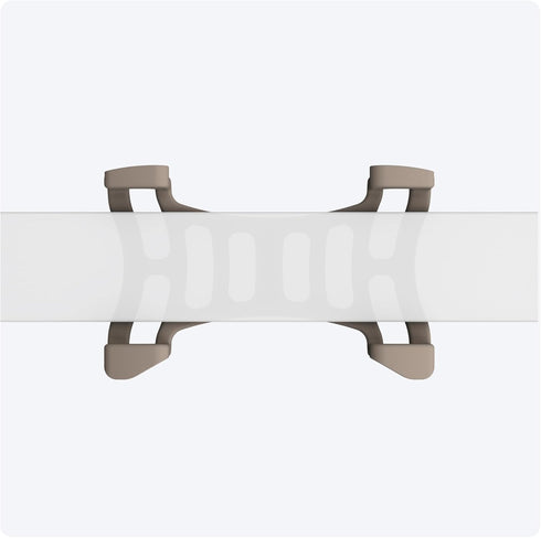 x2 6 Tractive Rubber Clip Mount for Tractive Dog GPS Tracker (Brown)
