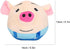 Zerodis Pet Bouncing Ball Toy, Cartoon Pig Electric Sound Ball, Washable Clothes for Indoor Dog Cat Kitten Playing