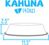 Blue No-Tip No-Slip Stainless Steel Bowl, 40oz Kahuna