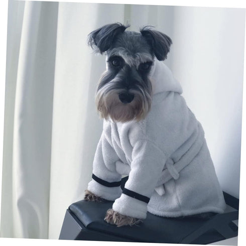 Ipetboom Pet Dog Bathrobe Hooded Towel - High Absorbent Quick-Drying Robe for Large Dogs & Cats - Soft Plush Pajamas