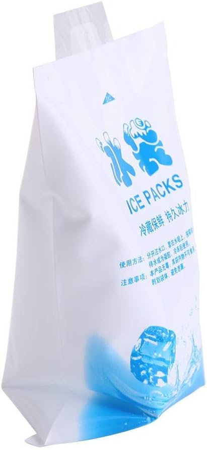 Reusable Ice Pack, Flexible Cold Packs for Lunch or Cooler Bag, 10 Pack with NO ICE (200ml)