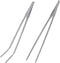 2 Pcs Feeding Tongs - Aquarium Tweezers Stainless Steel Straight and Curved Tweezers Set for Aquascaping Tools